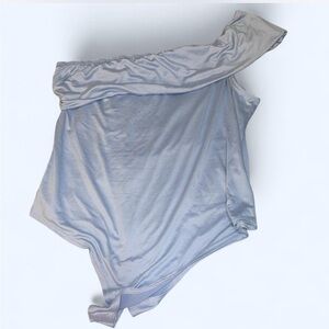 One-Shoulder Light Blue Bodysuit